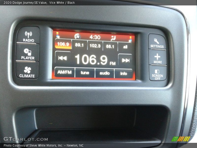 Vice White / Black 2020 Dodge Journey SE Value