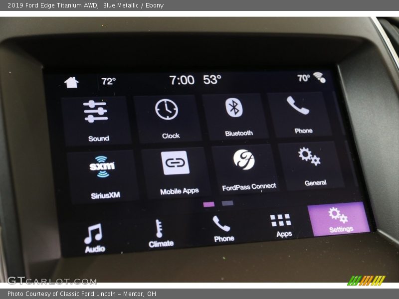 Blue Metallic / Ebony 2019 Ford Edge Titanium AWD