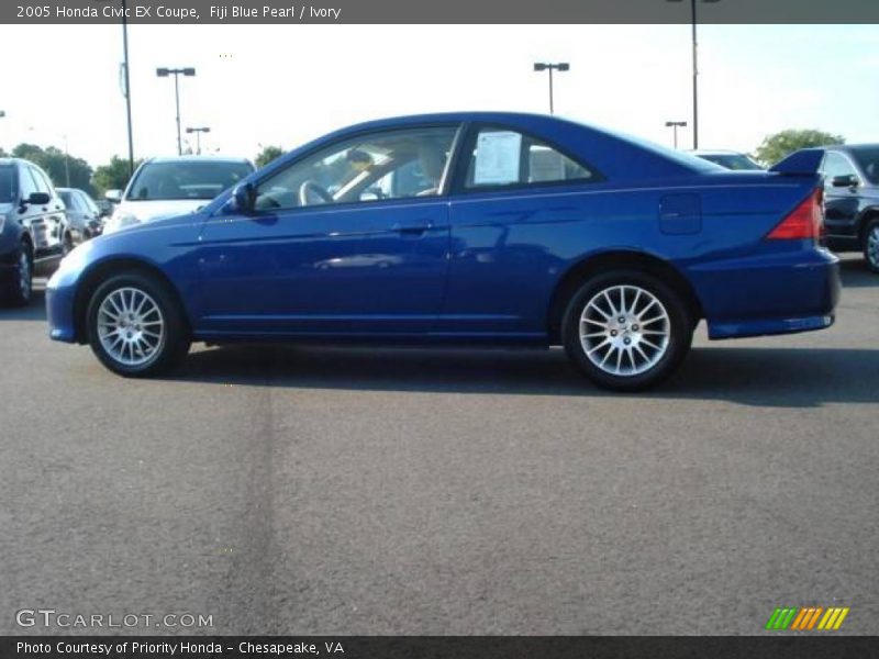 Fiji Blue Pearl / Ivory 2005 Honda Civic EX Coupe