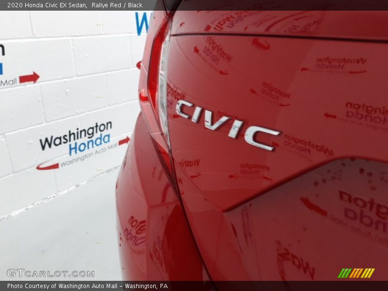 Rallye Red / Black 2020 Honda Civic EX Sedan
