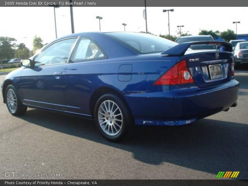 Fiji Blue Pearl / Ivory 2005 Honda Civic EX Coupe
