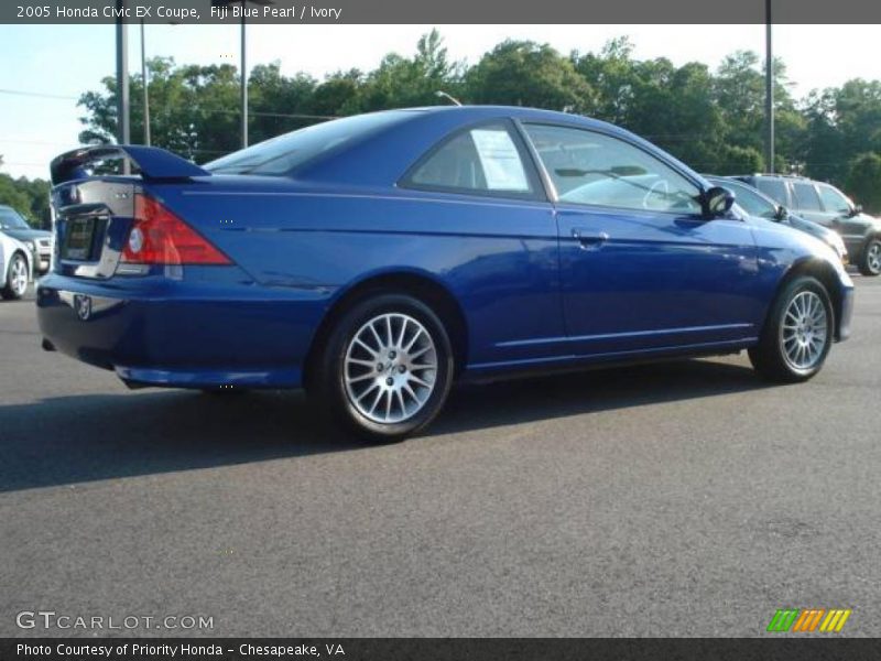 Fiji Blue Pearl / Ivory 2005 Honda Civic EX Coupe