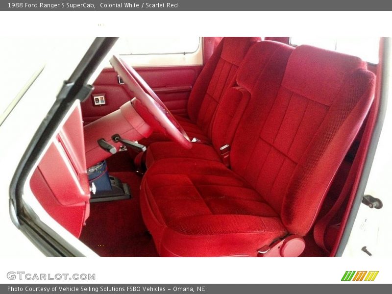 Front Seat of 1988 Ranger S SuperCab