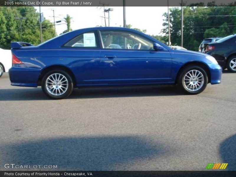 Fiji Blue Pearl / Ivory 2005 Honda Civic EX Coupe