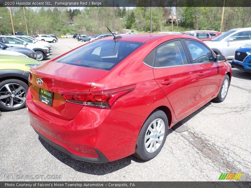 Pomegranate Red / Beige 2020 Hyundai Accent SEL