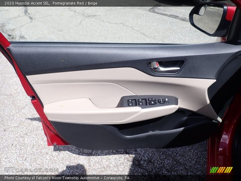 Pomegranate Red / Beige 2020 Hyundai Accent SEL