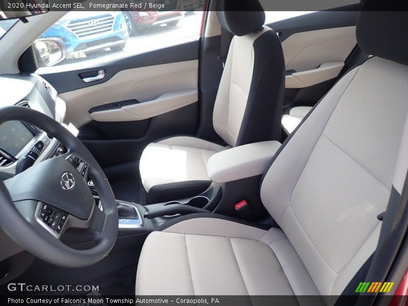 Pomegranate Red / Beige 2020 Hyundai Accent SEL