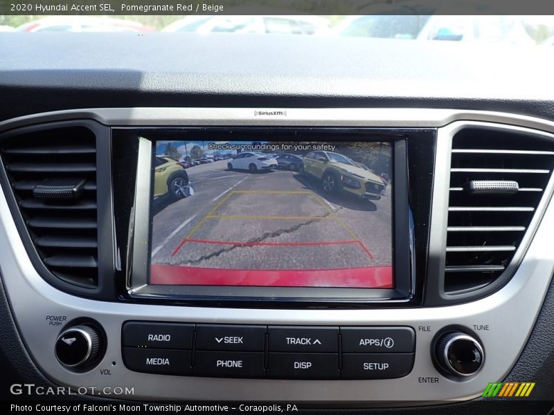 Pomegranate Red / Beige 2020 Hyundai Accent SEL