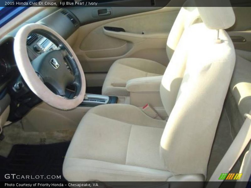 Fiji Blue Pearl / Ivory 2005 Honda Civic EX Coupe