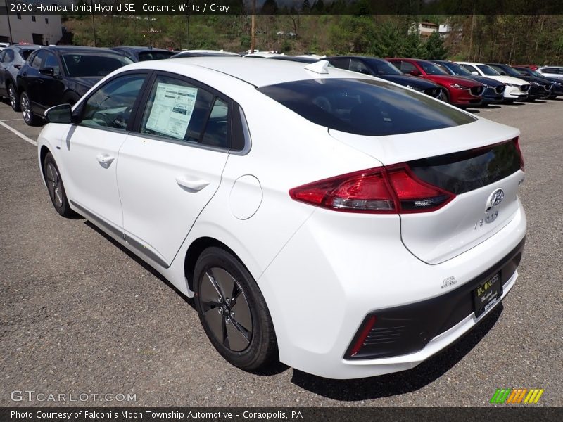 Ceramic White / Gray 2020 Hyundai Ioniq Hybrid SE