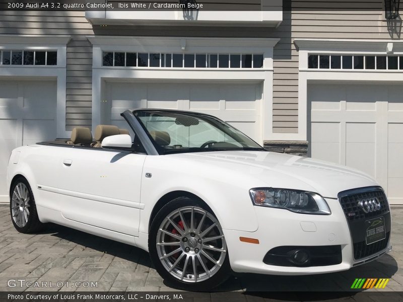Ibis White / Cardamom Beige 2009 Audi A4 3.2 quattro Cabriolet