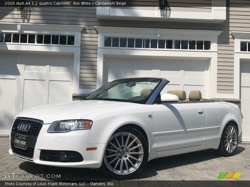 Ibis White / Cardamom Beige 2009 Audi A4 3.2 quattro Cabriolet