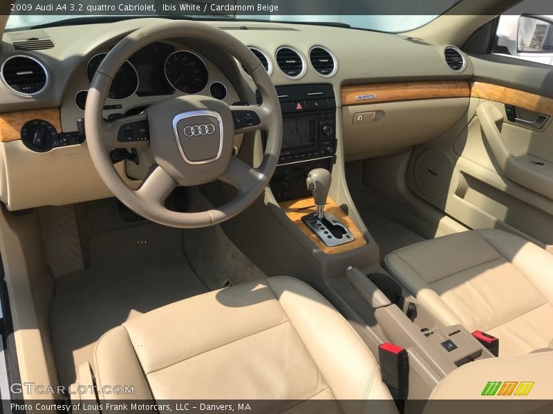 Ibis White / Cardamom Beige 2009 Audi A4 3.2 quattro Cabriolet