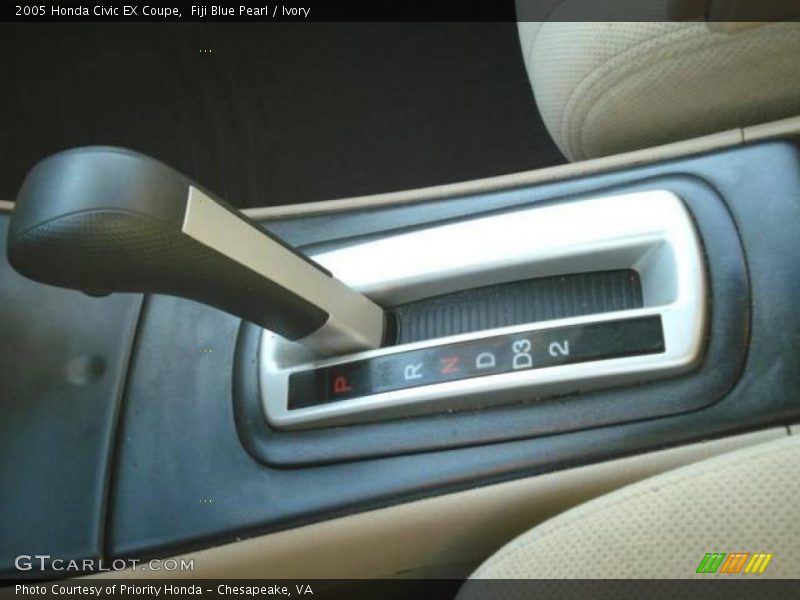 Fiji Blue Pearl / Ivory 2005 Honda Civic EX Coupe