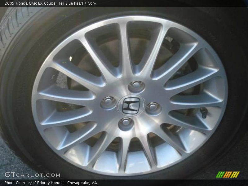 Fiji Blue Pearl / Ivory 2005 Honda Civic EX Coupe