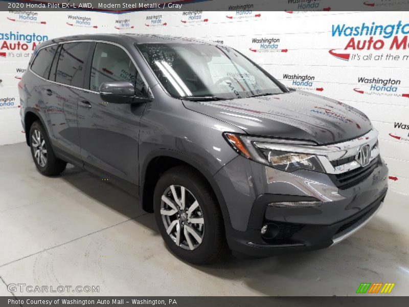 Modern Steel Metallic / Gray 2020 Honda Pilot EX-L AWD