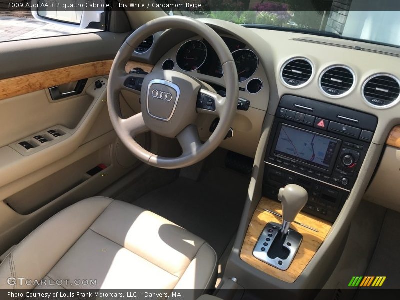 Ibis White / Cardamom Beige 2009 Audi A4 3.2 quattro Cabriolet
