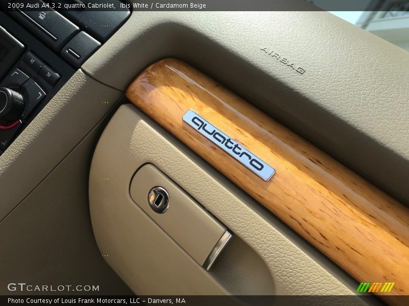 Ibis White / Cardamom Beige 2009 Audi A4 3.2 quattro Cabriolet