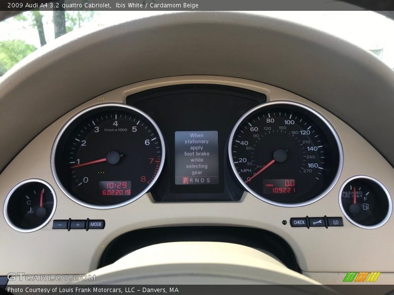Ibis White / Cardamom Beige 2009 Audi A4 3.2 quattro Cabriolet
