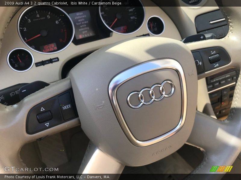 Ibis White / Cardamom Beige 2009 Audi A4 3.2 quattro Cabriolet