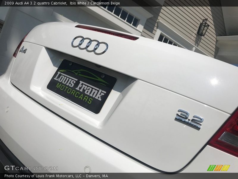 Ibis White / Cardamom Beige 2009 Audi A4 3.2 quattro Cabriolet