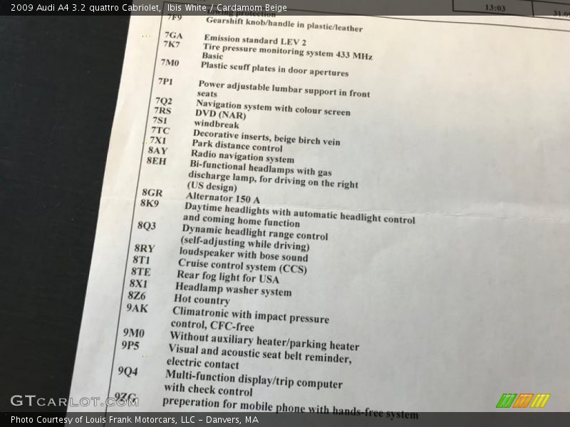 Ibis White / Cardamom Beige 2009 Audi A4 3.2 quattro Cabriolet