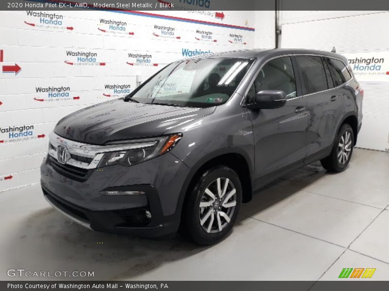 Modern Steel Metallic / Black 2020 Honda Pilot EX-L AWD