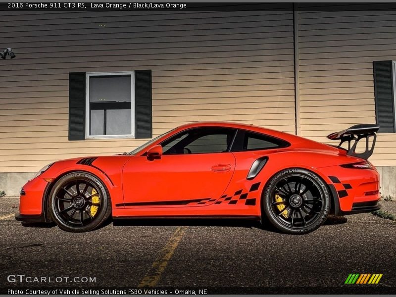 Lava Orange / Black/Lava Orange 2016 Porsche 911 GT3 RS