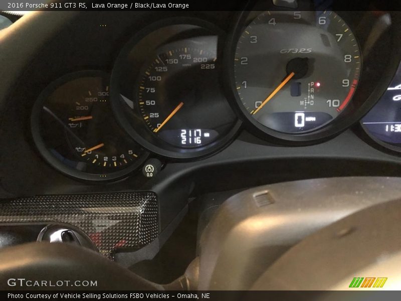 Lava Orange / Black/Lava Orange 2016 Porsche 911 GT3 RS