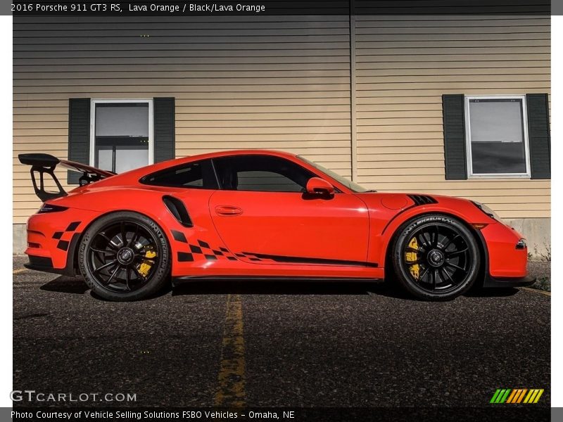 Lava Orange / Black/Lava Orange 2016 Porsche 911 GT3 RS