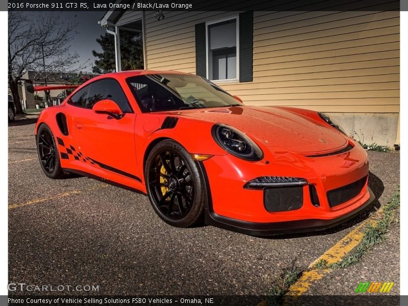 Lava Orange / Black/Lava Orange 2016 Porsche 911 GT3 RS