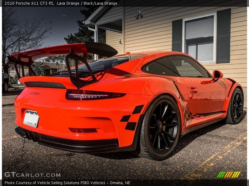 Lava Orange / Black/Lava Orange 2016 Porsche 911 GT3 RS