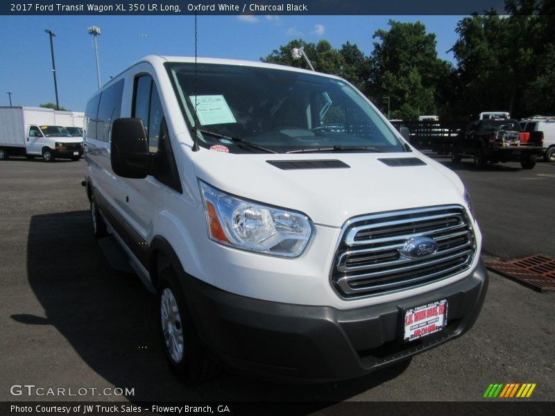 Oxford White / Charcoal Black 2017 Ford Transit Wagon XL 350 LR Long