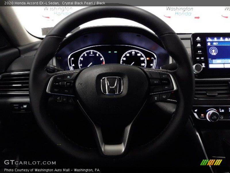 Crystal Black Pearl / Black 2020 Honda Accord EX-L Sedan
