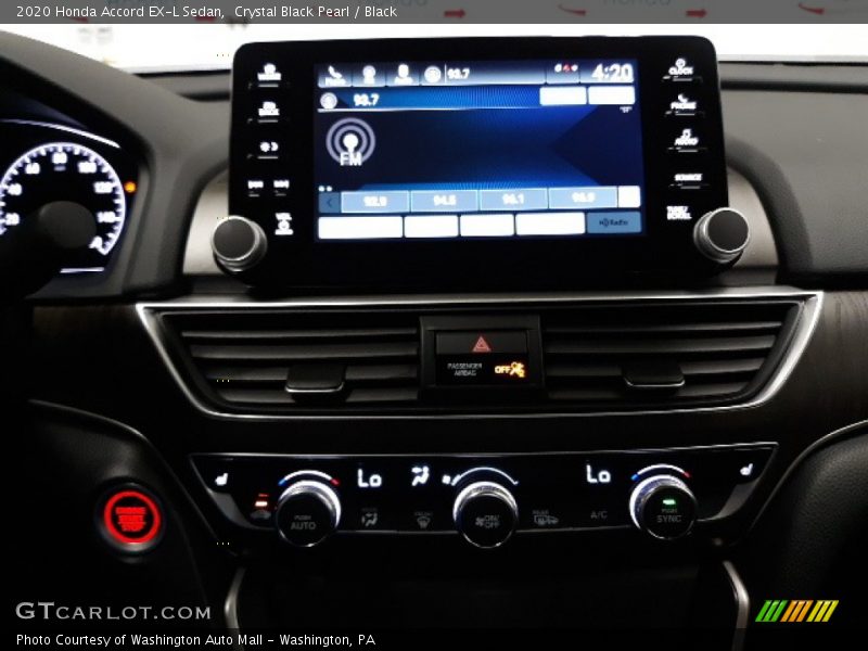 Crystal Black Pearl / Black 2020 Honda Accord EX-L Sedan
