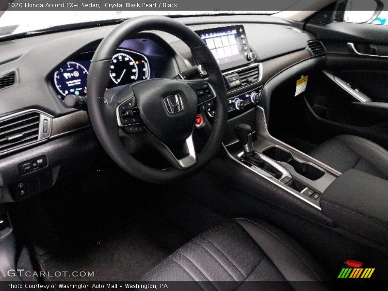 Crystal Black Pearl / Black 2020 Honda Accord EX-L Sedan
