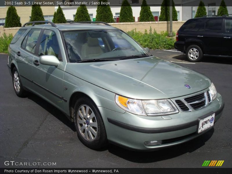 Sun Green Metallic / Sand Beige 2002 Saab 9-5 Linear Sedan