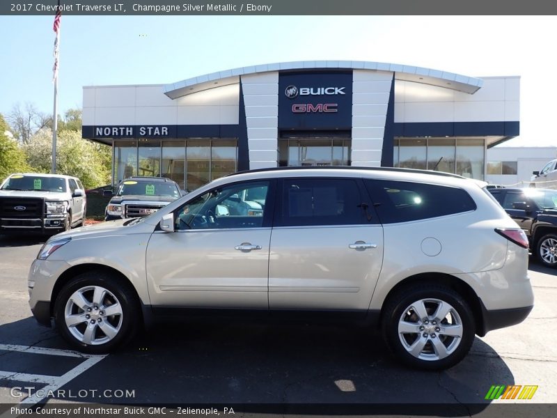 Champagne Silver Metallic / Ebony 2017 Chevrolet Traverse LT