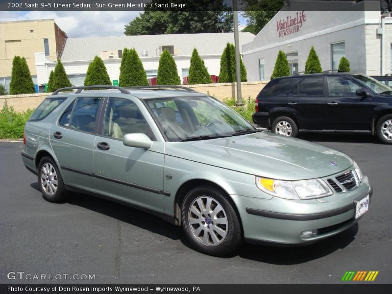 Sun Green Metallic / Sand Beige 2002 Saab 9-5 Linear Sedan