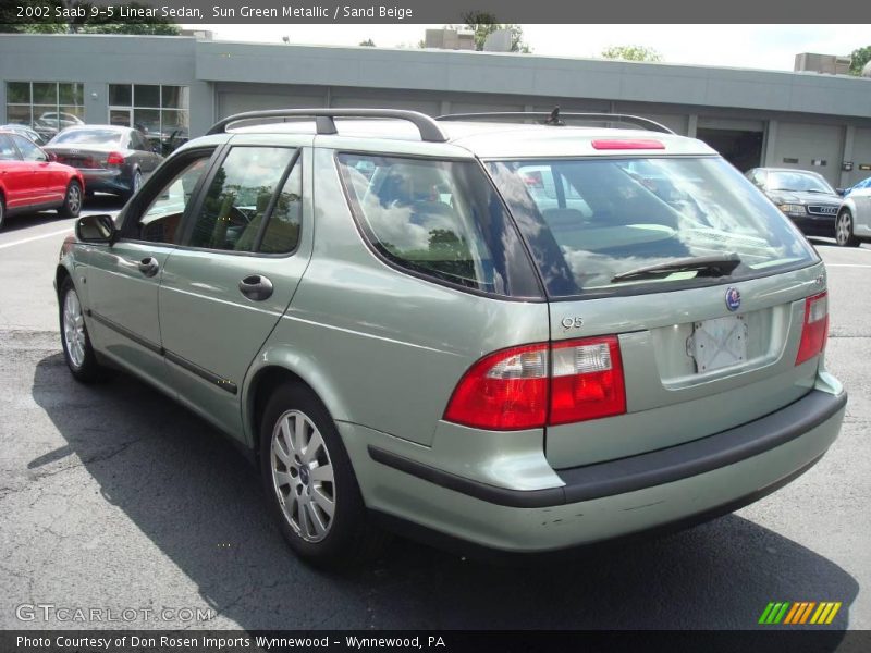 Sun Green Metallic / Sand Beige 2002 Saab 9-5 Linear Sedan