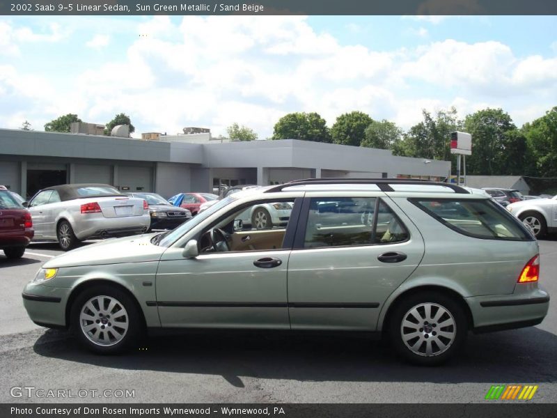 Sun Green Metallic / Sand Beige 2002 Saab 9-5 Linear Sedan