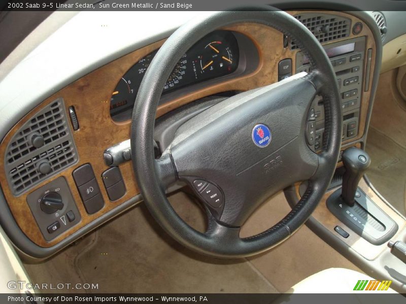 Sun Green Metallic / Sand Beige 2002 Saab 9-5 Linear Sedan