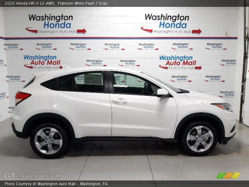Platinum White Pearl / Gray 2020 Honda HR-V LX AWD