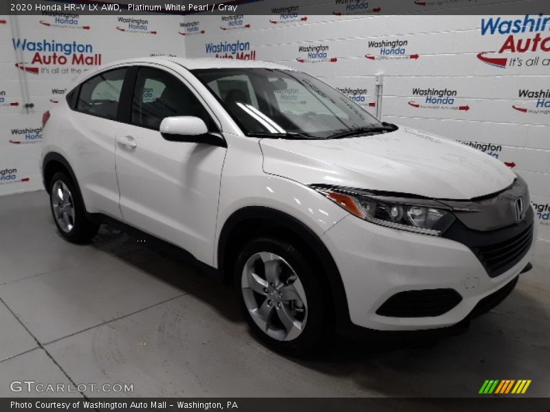 Platinum White Pearl / Gray 2020 Honda HR-V LX AWD