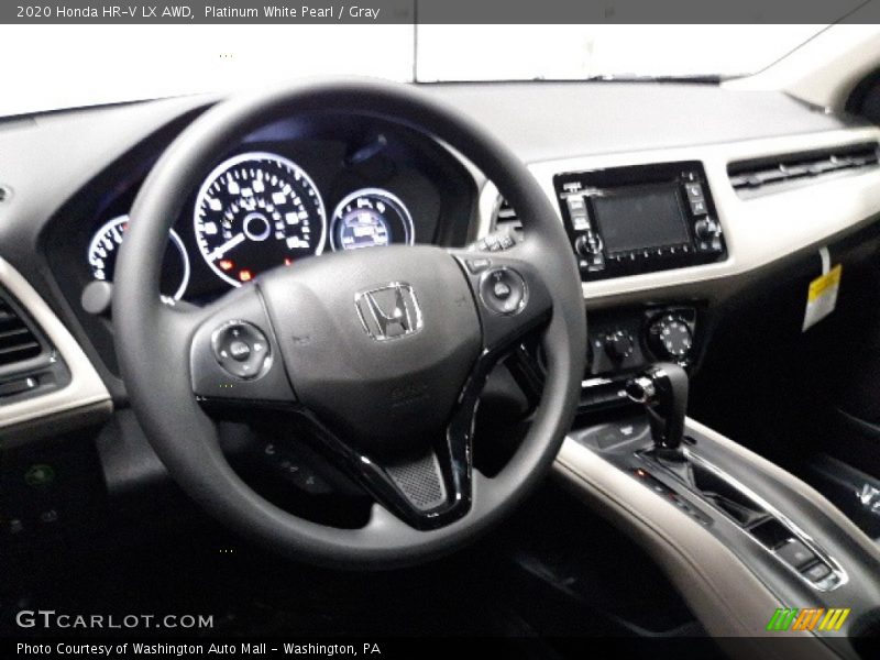 Platinum White Pearl / Gray 2020 Honda HR-V LX AWD