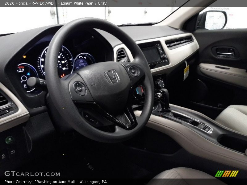 Platinum White Pearl / Gray 2020 Honda HR-V LX AWD