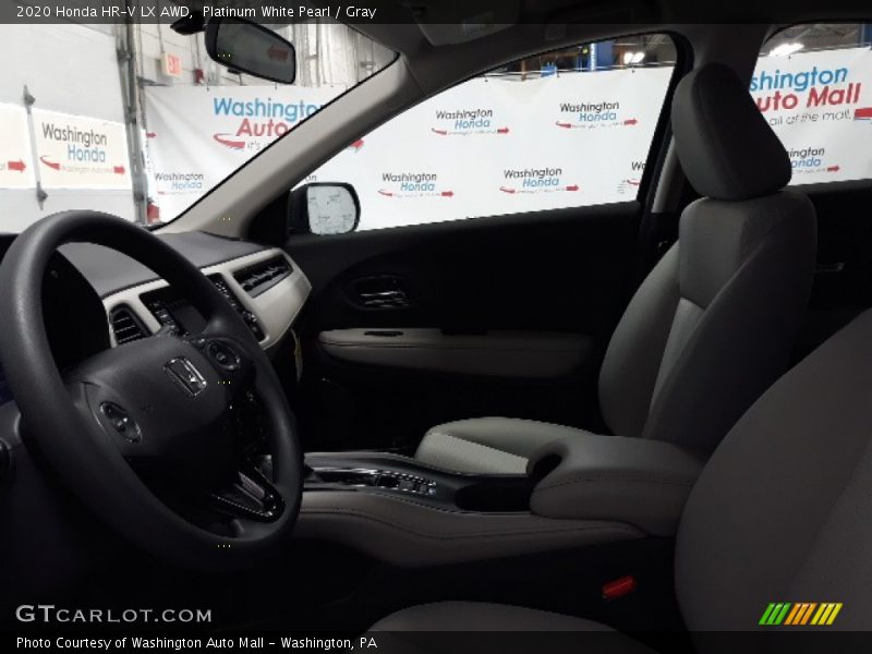 Platinum White Pearl / Gray 2020 Honda HR-V LX AWD