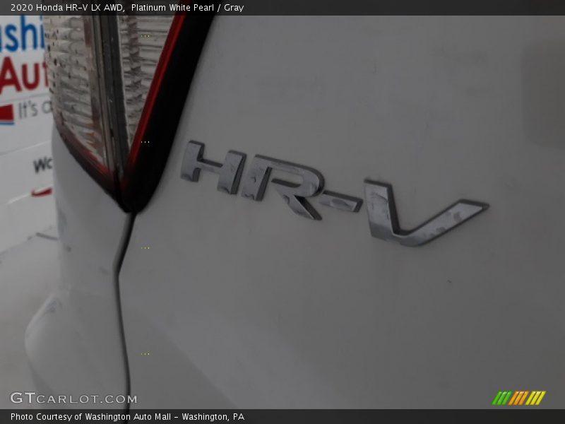 Platinum White Pearl / Gray 2020 Honda HR-V LX AWD