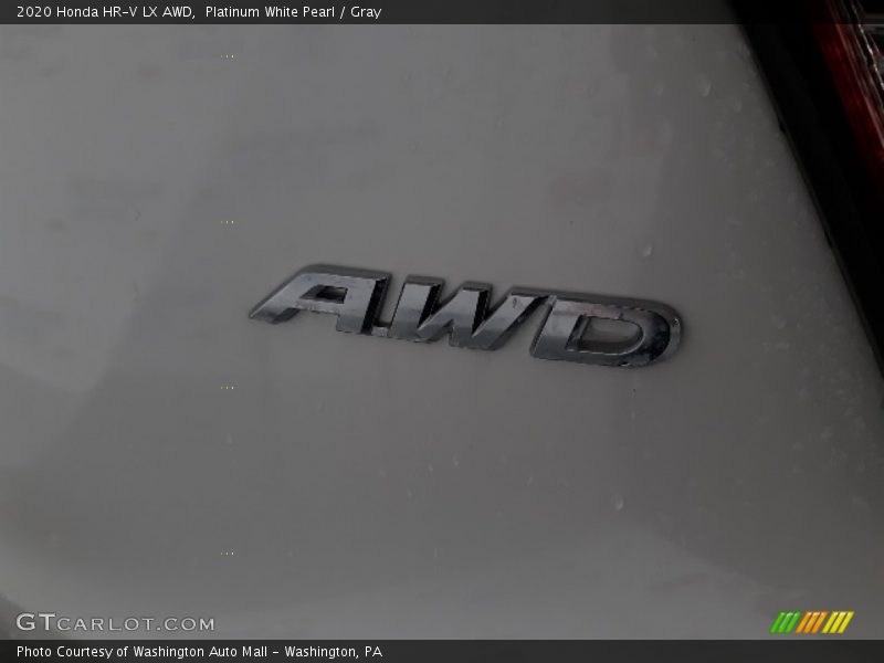 Platinum White Pearl / Gray 2020 Honda HR-V LX AWD