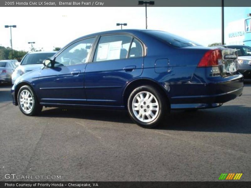 Eternal Blue Pearl / Gray 2005 Honda Civic LX Sedan